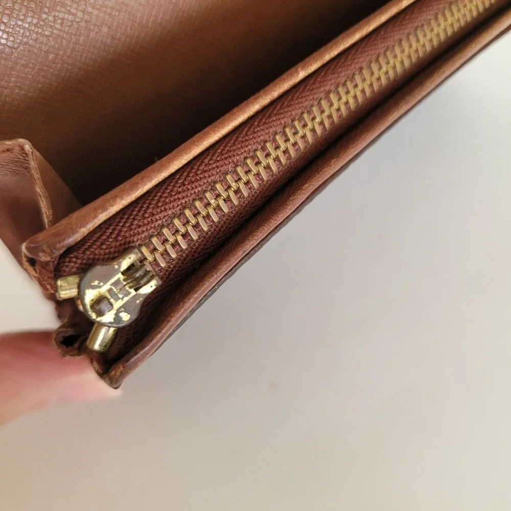Louis Vuitton Monogram Canvas Portefeuille Tresor Etui Wallet Brown Vintage - Picture 7 of 15